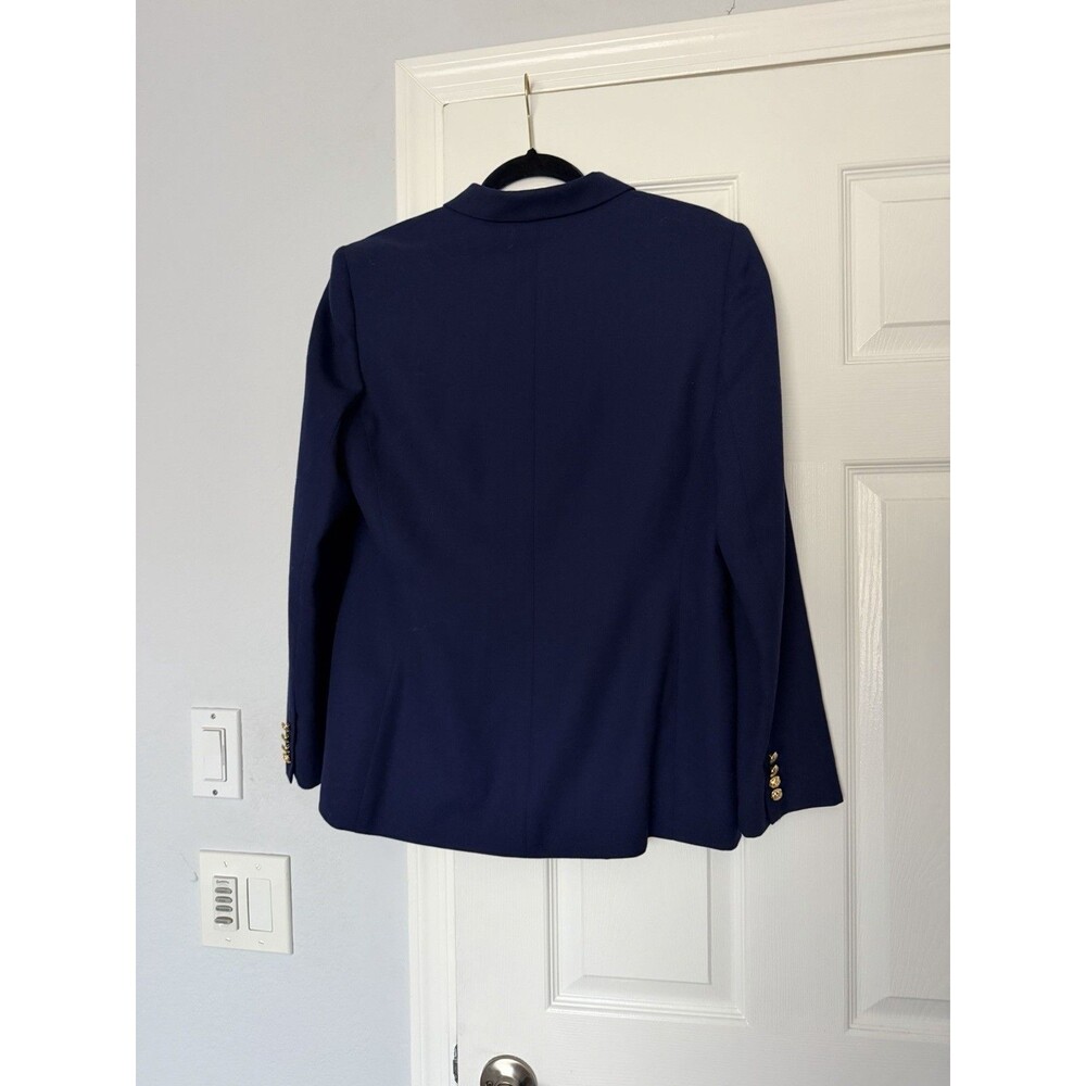Lauren Ralph Lauren Double Breasted Blazer Navy Wool Gold Buttons 10 - Picture 7 of 8